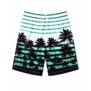 Kailua Surf 5X Tropical Palm Tree Swim Trunks UPF 50 Quick Dry NWT Big & Tall